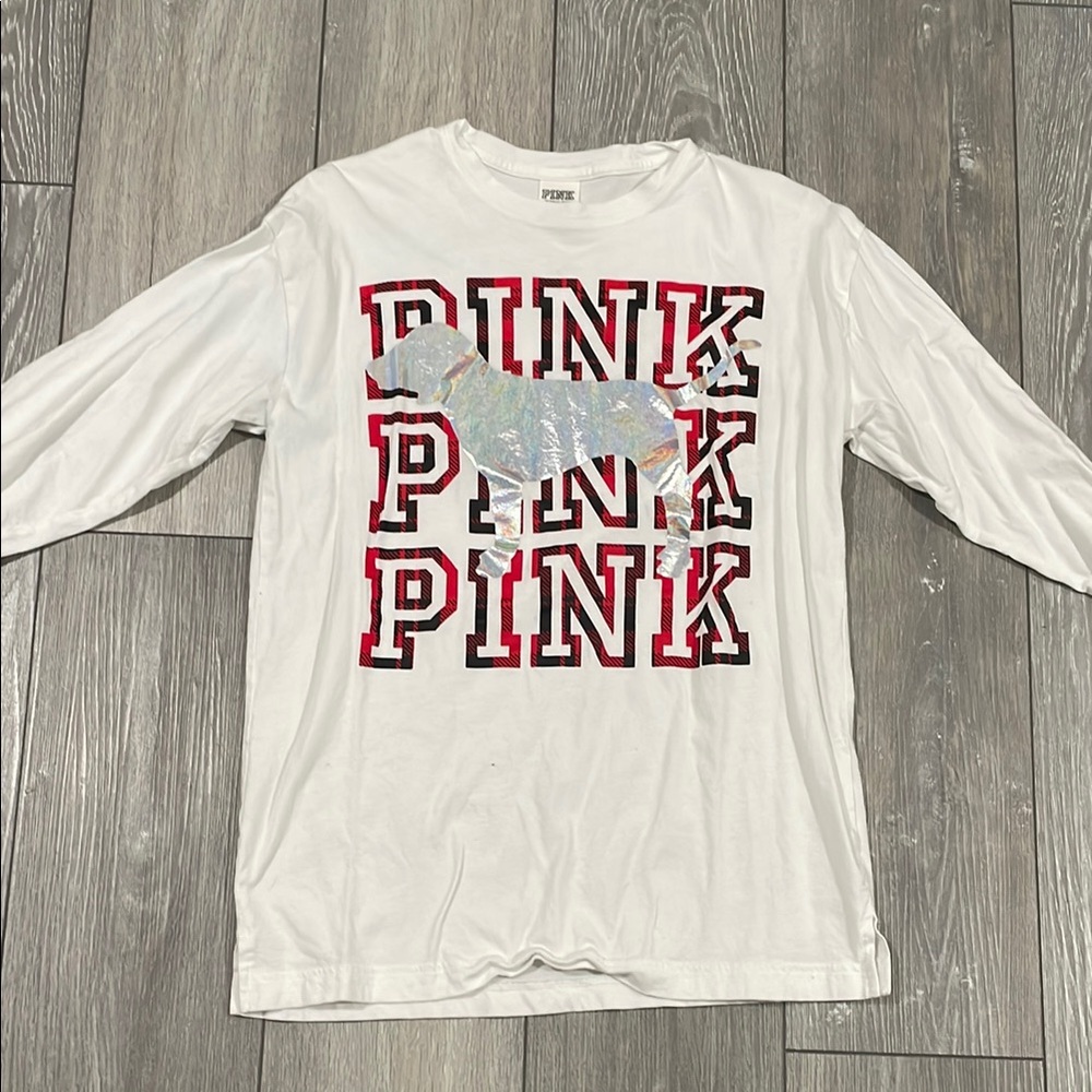 White PINK Victoria's Secret Long Sleeve Shirt